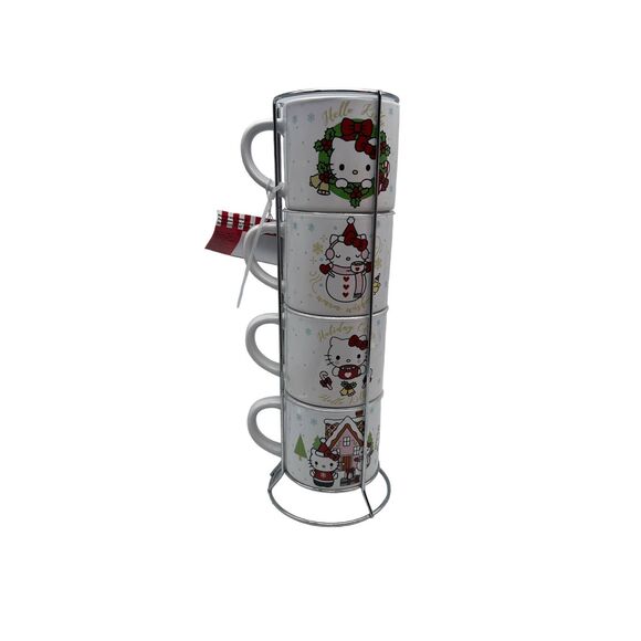 Hello Kitty Christmas Stackable Coffee Cups 10oz - Picture 2 of 2